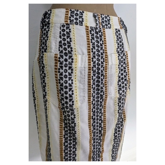 Anthropologie Black and Yellow Striped Skirt - Picture 6 of 6